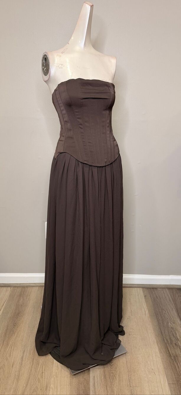 Lovers and Friends Delia Gown in Chocolate Brown Size XS $340 - Picture 5 of 12